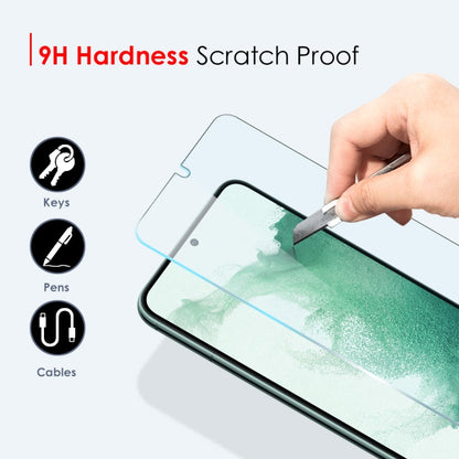 Pour Samsung Galaxy S22 5G NORTHJO Film de protection d'écran en verre trempé A++, compatible avec le déverrouillage par empreinte digitale