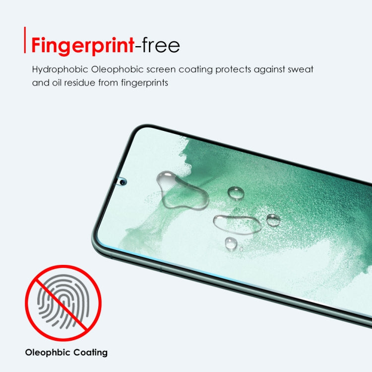 Pour Samsung Galaxy S22 5G NORTHJO Film de protection d'écran en verre trempé A++, compatible avec le déverrouillage par empreinte digitale