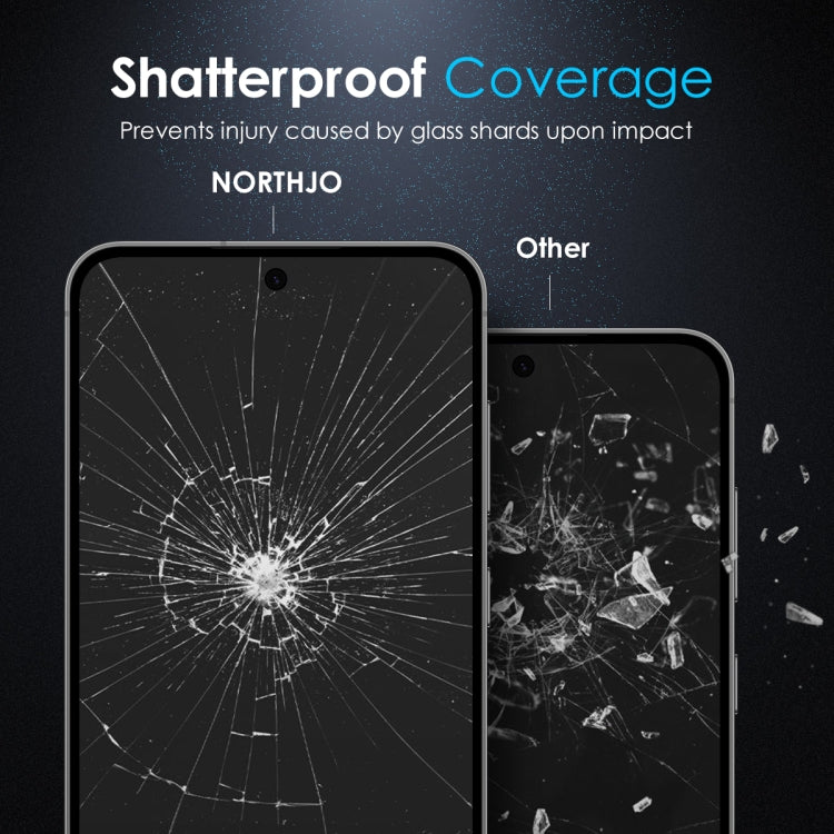 For Samsung Galaxy S25 5G NORTHJO A++ Screen Tempered Glass Film, Support Fingerprint Unlock