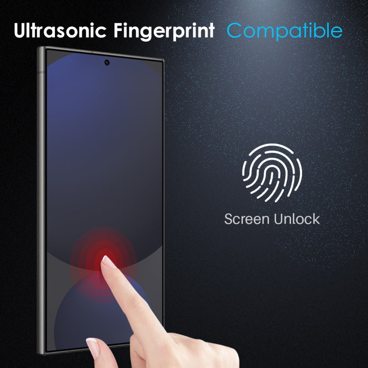 For Samsung Galaxy S25 Ultra 5G NORTHJO A++ Screen Full Glue Silk Printing Tempered Glass Film, Support Fingerprint Unlock
