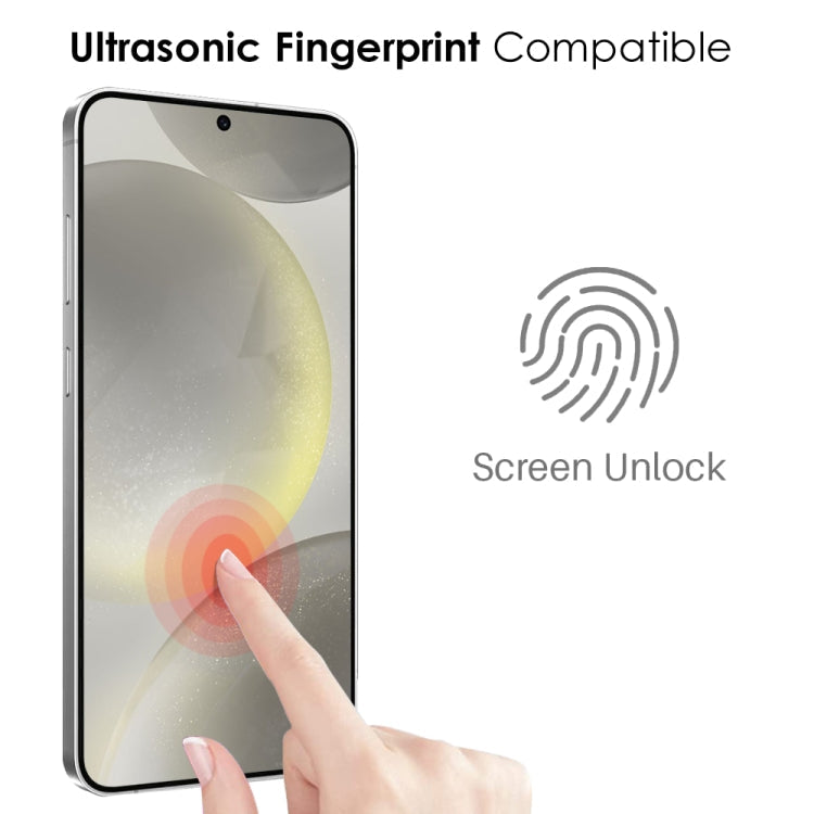 Pour Samsung Galaxy S24+ 5G NORTHJO A++ Film de protection d'écran en verre trempé, adhésion complète, impression sérigraphique, compatible déverrouillage par empreinte digitale