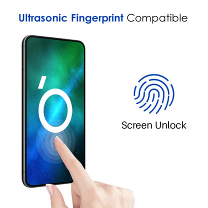 For Samsung Galaxy S23 5G NORTHJO A++ Screen Full Glue Silk Printing Tempered Glass Film, Support Fingerprint Unlock