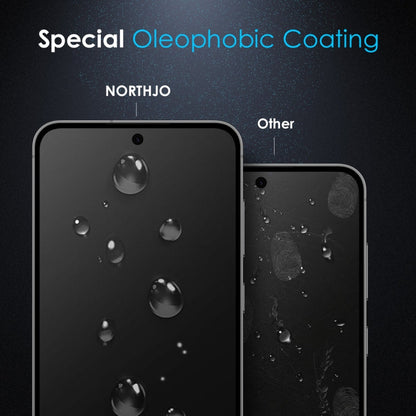 Pour Samsung Galaxy S22 5G NORTHJO A++ Protection d'écran en verre trempé à impression sérigraphique avec colle intégrale, Compatible déverrouillage par empreinte digitale