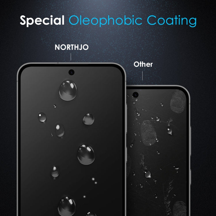 For Samsung Galaxy S21+ 5G NORTHJO A++ Screen Full Glue Silk Printing Tempered Glass Film, Support Fingerprint Unlock