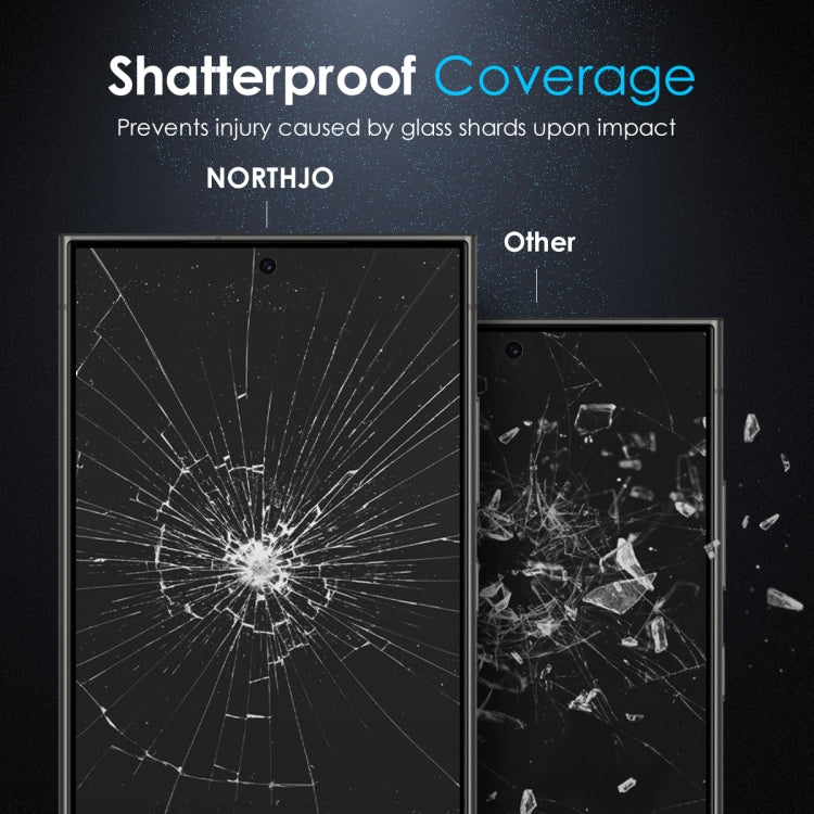 For Samsung Galaxy S24 Ultra 5G NORTHJO A++ Privacy Screen Protector High Aluminium-Silicon Glass Film, Support Fingerprint Unlock