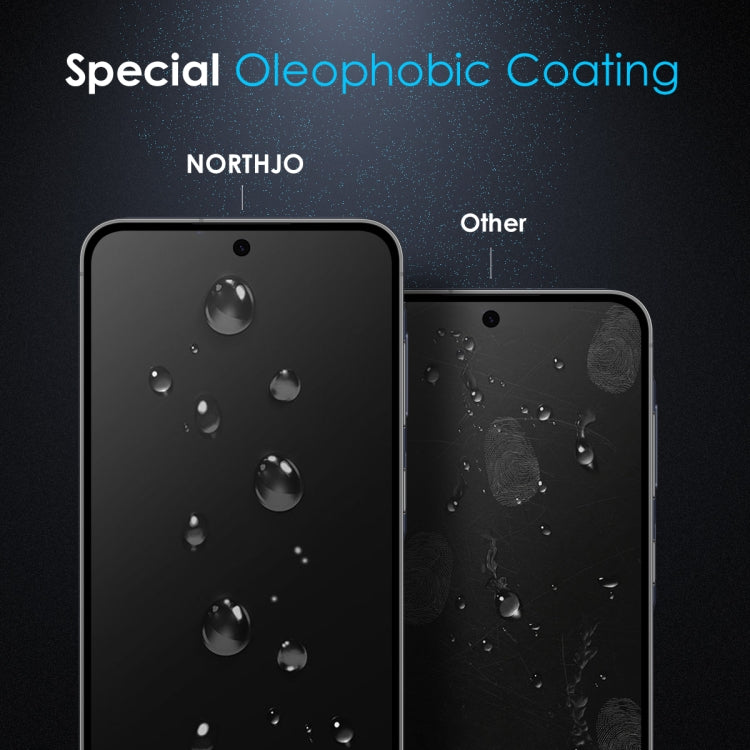 For Samsung Galaxy S24 5G NORTHJO A++ Privacy Screen Protector High Aluminium-Silicon Glass Film, Support Fingerprint Unlock