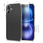 Pour iPhone 16 Plus Étui de téléphone en TPU 4 en 1 NORTHJO avec film de protection d'écran, film de protection d'objectif et couvercle de bouton de contrôle d'appareil photo (Transparent)