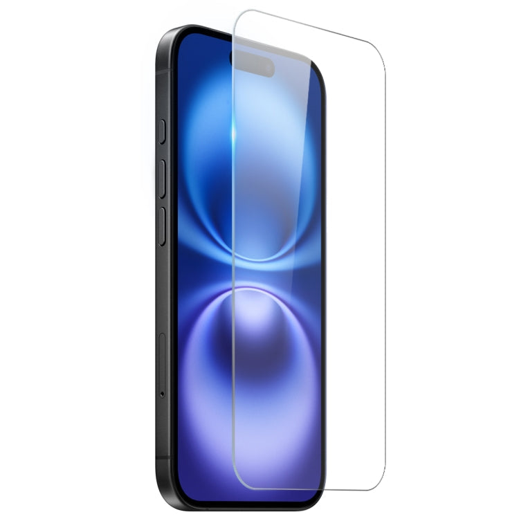 Pour iPhone 16 Plus Étui de téléphone en TPU 4 en 1 NORTHJO avec film de protection d'écran, film de protection d'objectif et couvercle de bouton de contrôle d'appareil photo (Transparent)