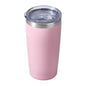 JUNSUNMAY 600ml 304 Stainless Steel Vacuum Insulated Coffee Travel Mug Double Wall Thermal Cup(Pink)