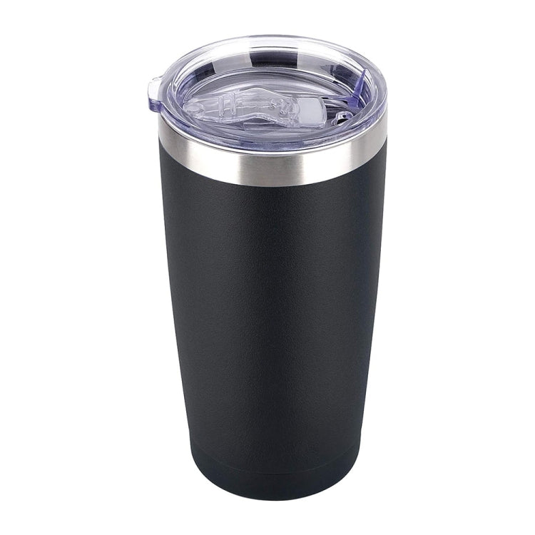 JUNSUNMAY 600ml 304 Stainless Steel Vacuum Insulated Coffee Travel Mug Double Wall Thermal Cup(Black)