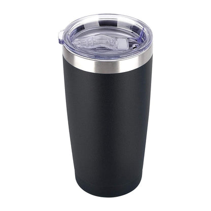 JUNSUNMAY 600ml 304 Stainless Steel Vacuum Insulated Coffee Travel Mug Double Wall Thermal Cup(Black)