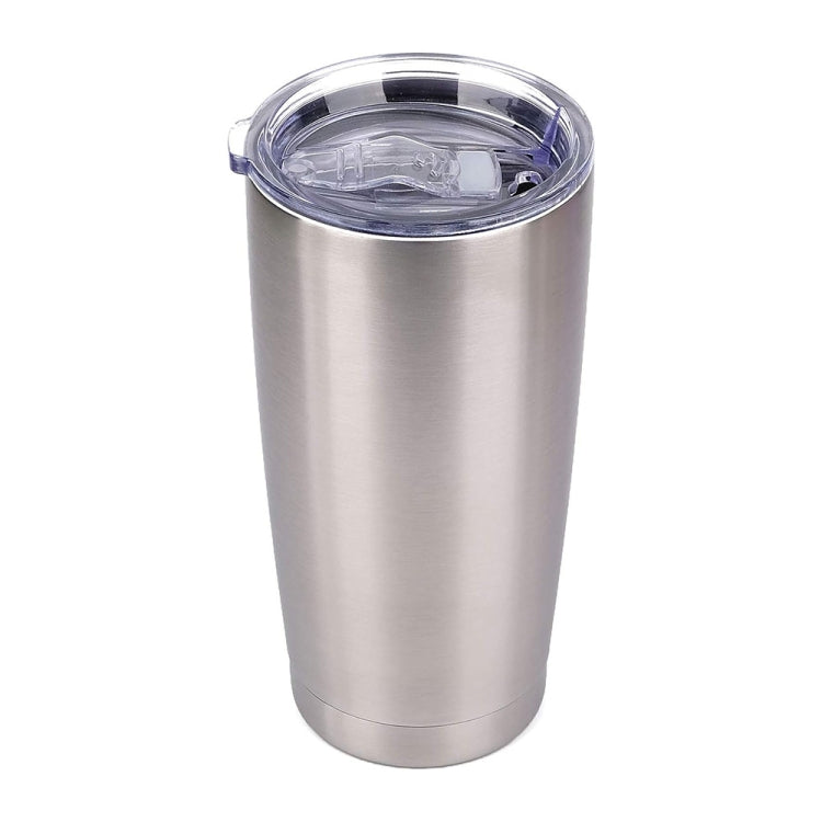 JUNSUNMAY 600ml 304 Stainless Steel Vacuum Insulated Coffee Travel Mug Double Wall Thermal Cup(Steel Color)