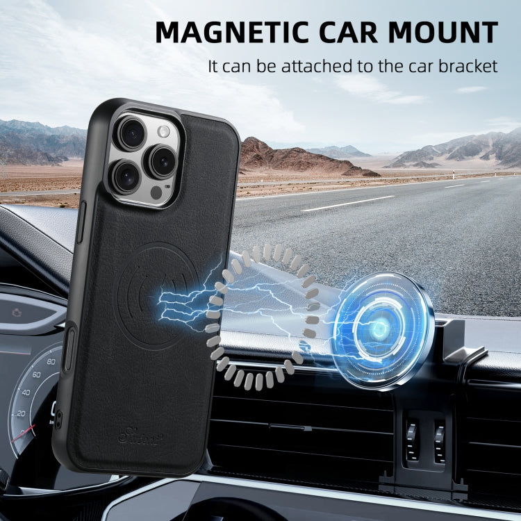 For Samsung Galaxy S22+ 5G Suteni H19 Litchi Texture 2-in-1 MagSafe Removable Card Case Back Phone Case(Black)
