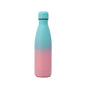 JUNSUNMAY 500ml Gradient Colored Coating 304 Stainless Steel Water Vacuum Bottle(Blue Pink)