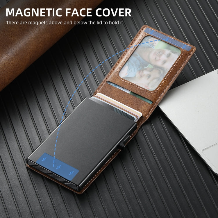 For Google Pixel 7a Suteni H19 Oil Wax 2-in-1 MagSafe Removable Card Box Back Phone Case(Brown)