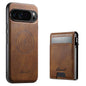 For Google Pixel 10 Pro XL Suteni H19 Oil Wax 2-in-1 MagSafe Removable Card Box Back Phone Case(Brown)