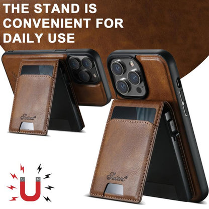 For Google Pixel 10 Suteni H19 Oil Wax 2-in-1 MagSafe Removable Card Box Back Phone Case(Brown)