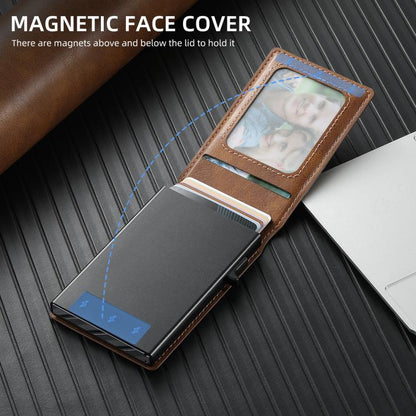 For Google Pixel 10 Suteni H19 Oil Wax 2-in-1 MagSafe Removable Card Box Back Phone Case(Brown)
