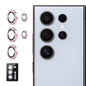 For Samsung Galaxy S25 Ultra 5G ENKAY AR Anti-reflection Individual Diamond Ring Camera Lens Glass Full Film(Pink)