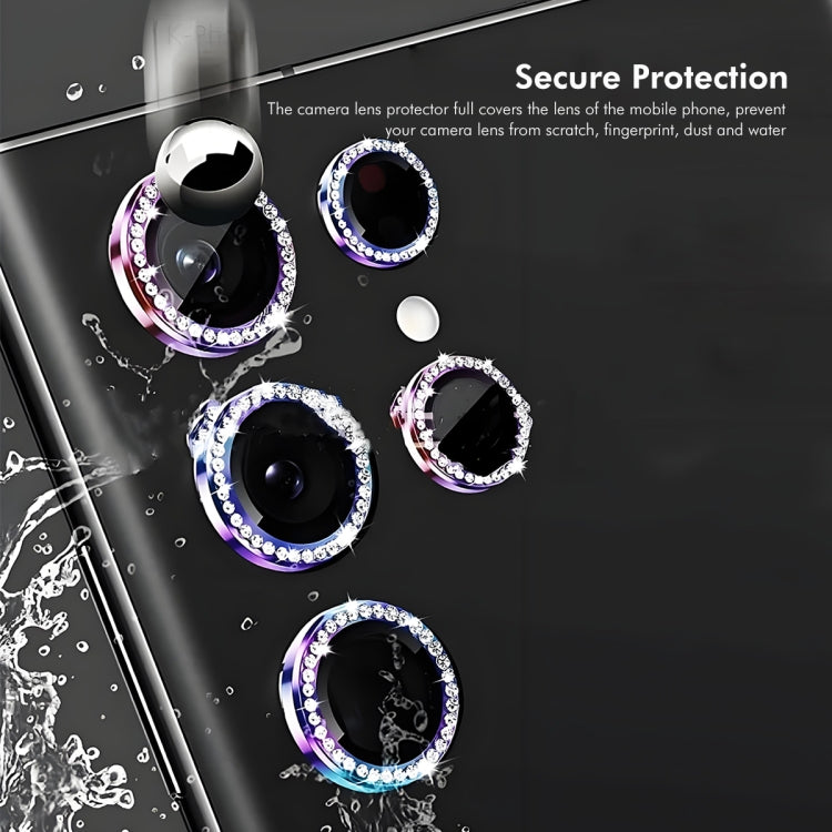 For Samsung Galaxy S25 Ultra 5G ENKAY AR Anti-reflection Individual Diamond Ring Camera Lens Glass Full Film(Colorful)