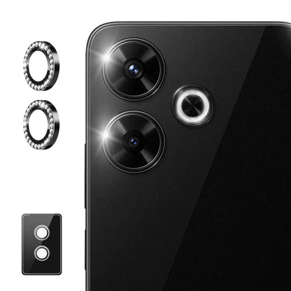 For Xiaomi Redmi 13 4G ENKAY AR Anti-reflection Individual Diamond Ring Camera Lens Glass Full Film(Black)