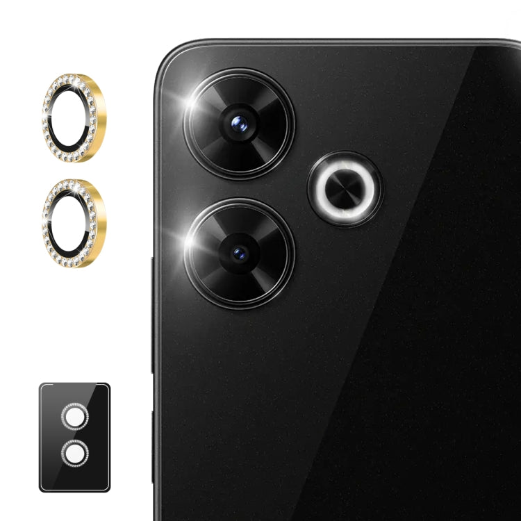 For Xiaomi Redmi Note 13 Pro+ ENKAY AR Anti-reflection Individual Diamond Ring Camera Lens Glass Full Film(Gold)