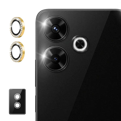 For Xiaomi Redmi Note 13 Pro+ ENKAY AR Anti-reflection Individual Diamond Ring Camera Lens Glass Full Film(Gold)