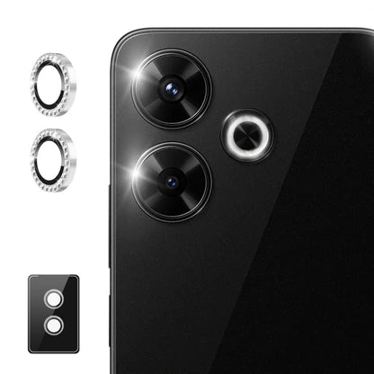 For Xiaomi Redmi Note 13 Pro+ ENKAY AR Anti-reflection Individual Diamond Ring Camera Lens Glass Full Film(Silver)