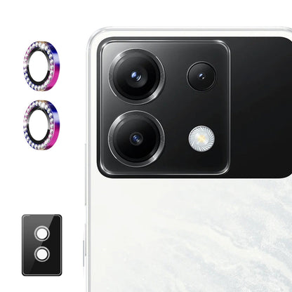 For Xiaomi Poco X6 / Redmi Note 13 Pro 5G ENKAY AR Anti-reflection Individual Diamond Ring Camera Lens Glass Full Film(Colorful)