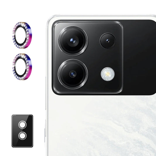 For Xiaomi Poco X6 / Redmi Note 13 Pro 5G ENKAY AR Anti-reflection Individual Diamond Ring Camera Lens Glass Full Film(Colorful)