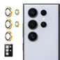 For Samsung Galaxy S23 Ultra 5G ENKAY AR Anti-reflection Individual Diamond Ring Camera Lens Glass Full Film(Golden)