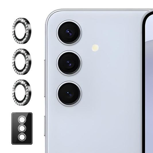 For Samsung Galaxy A35 / A55 ENKAY AR Anti-reflection Individual Diamond Ring Camera Lens Glass Full Film(Black)