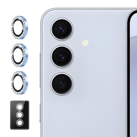 For Samsung Galaxy A35 / A55 ENKAY AR Anti-reflection Individual Diamond Ring Camera Lens Glass Full Film(Sierra Blue)