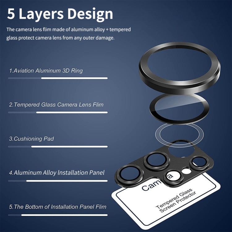 For Samsung Galaxy S25 5G ENKAY Hat-Prince 9H Rear Camera Lens Aluminium Alloy Tempered Glass Film(Purple)