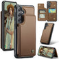 For Samsung Galaxy S25 5G CaseMe C22 Card Slots Holder RFID Anti-theft Phone Case(Brown)