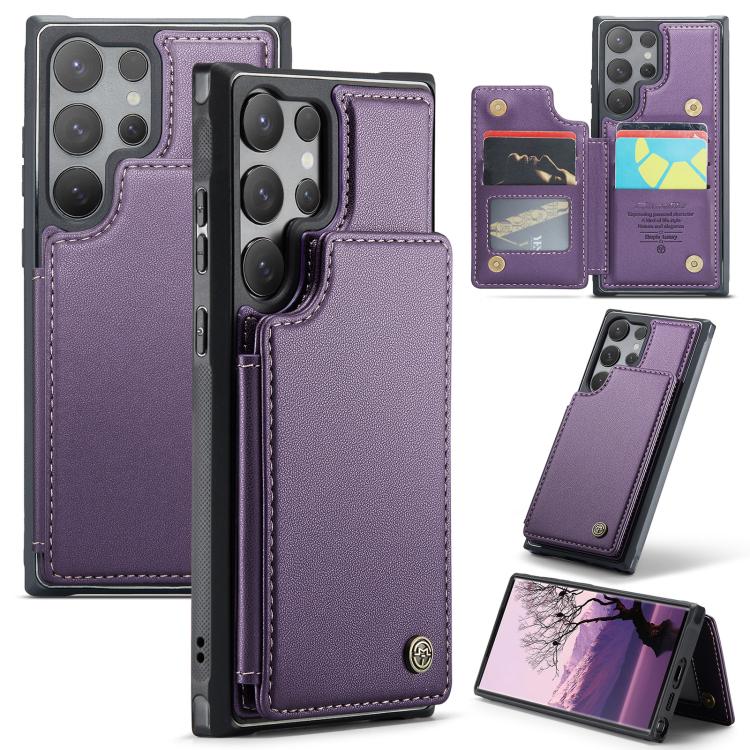 Pour Samsung Galaxy S25 Ultra 5G Étui de téléphone CaseMe C22 avec porte-cartes et protection RFID anti-vol (violet)