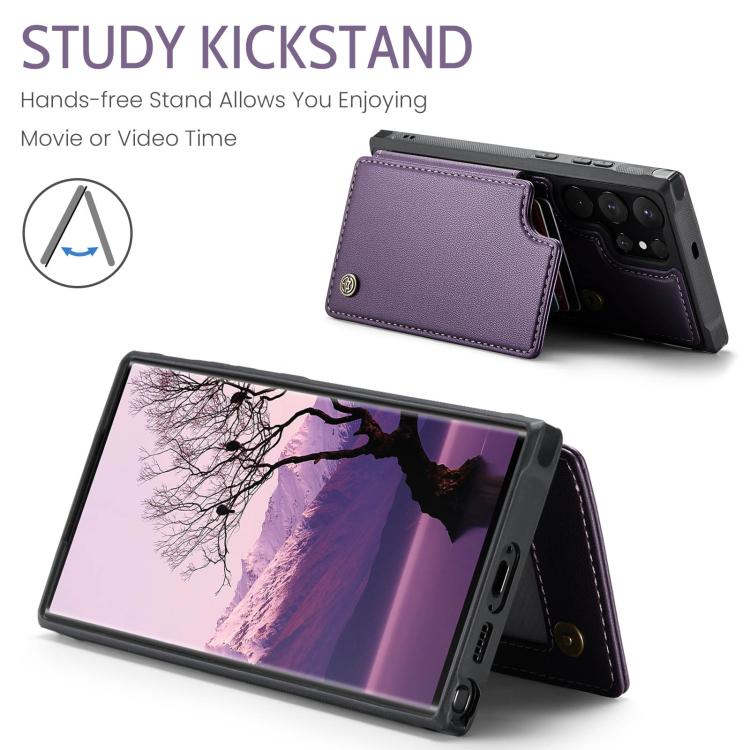 Pour Samsung Galaxy S25 Ultra 5G Étui de téléphone CaseMe C22 avec porte-cartes et protection RFID anti-vol (violet)