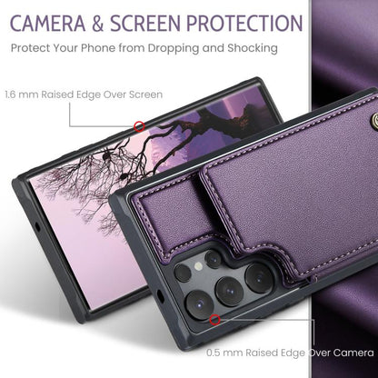 Pour Samsung Galaxy S25 Ultra 5G Étui de téléphone CaseMe C22 avec porte-cartes et protection RFID anti-vol (violet)