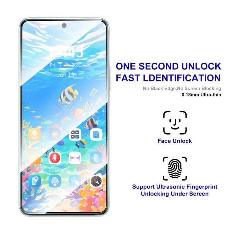 Pour Xiaomi 15 Film de protection intégral en verre silicium haute teneur en alumine ENKAY Easy Install 0,18 mm, compatible déverrouillage ultrasonique