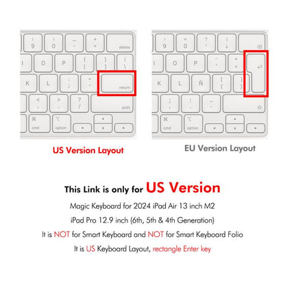 For iPad Air 13 (2024) / iPad Pro 12.9 (2022/2021/2020) ENKAY US Version Magic Keyboard Cover Soft TPU Protective Film