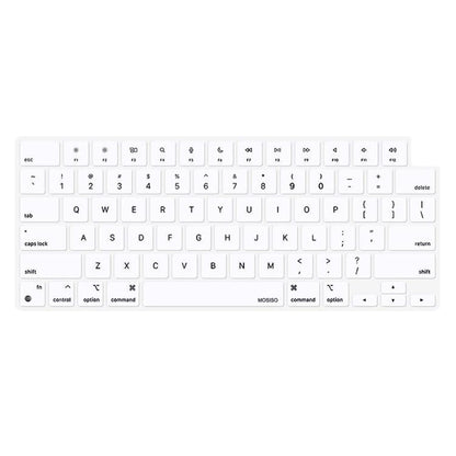 For MacBook Air 13.6 / 15.3 ＆ Pro 14.2 / 16.2 ENKAY US Version Keyboard Cover Soft Silicone Protective Film(White)