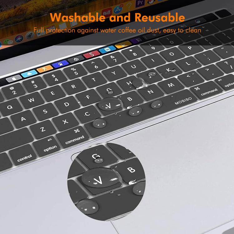 Pour MacBook Pro 13,3 (A2289/A2338) / Pro 16 (A2141) Housse de clavier ENKAY version US Film protecteur en silicone souple (Noir)