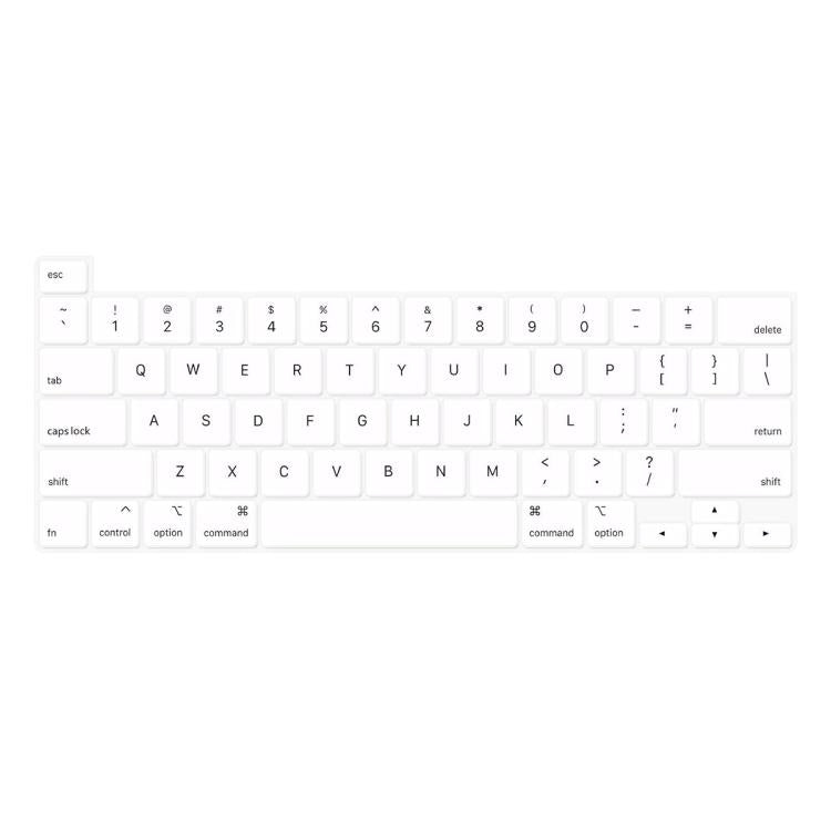 For MacBook Pro 13.3 (A2289/A2338) / Pro 16 (A2141) ENKAY US Version Keyboard Cover Soft Silicone Protective Film(White)