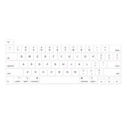 For MacBook Pro 13.3 (A2289/A2338) / Pro 16 (A2141) ENKAY US Version Keyboard Cover Soft Silicone Protective Film(White)