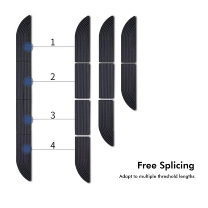 JUNSUNMAY For Ecovacs / iRobot / Mijia / Dreame Sweeping Robot Universal Silicone Threshold Bars Ramp Mat(White)