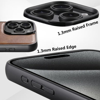 For iPhone 16 Plus Suteni G3 Oil Wax 360 Rotation Holder MagSafe Back Phone Case(Brown)