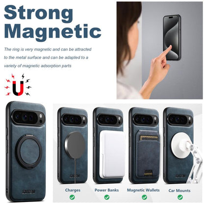 For Google Pixel 10 Pro Suteni G3 Oil Wax 360 Rotation Holder MagSafe Back Phone Case(Blue)