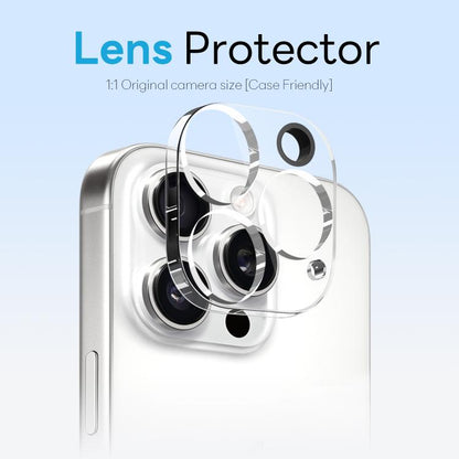 For iPhone 16 Pro Max NORTHJO 3 in 1 PC Magnetic Phone Case with Screen Film and Lens Film(Clear)