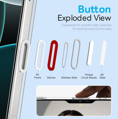 For iPhone 16 Pro NORTHJO 3 in 1 PC Magnetic Phone Case with Screen Film and Lens Film(Clear)