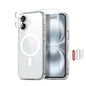For iPhone 16 NORTHJO 3 in 1 PC Magnetic Phone Case with Screen Film and Lens Film(Clear)
